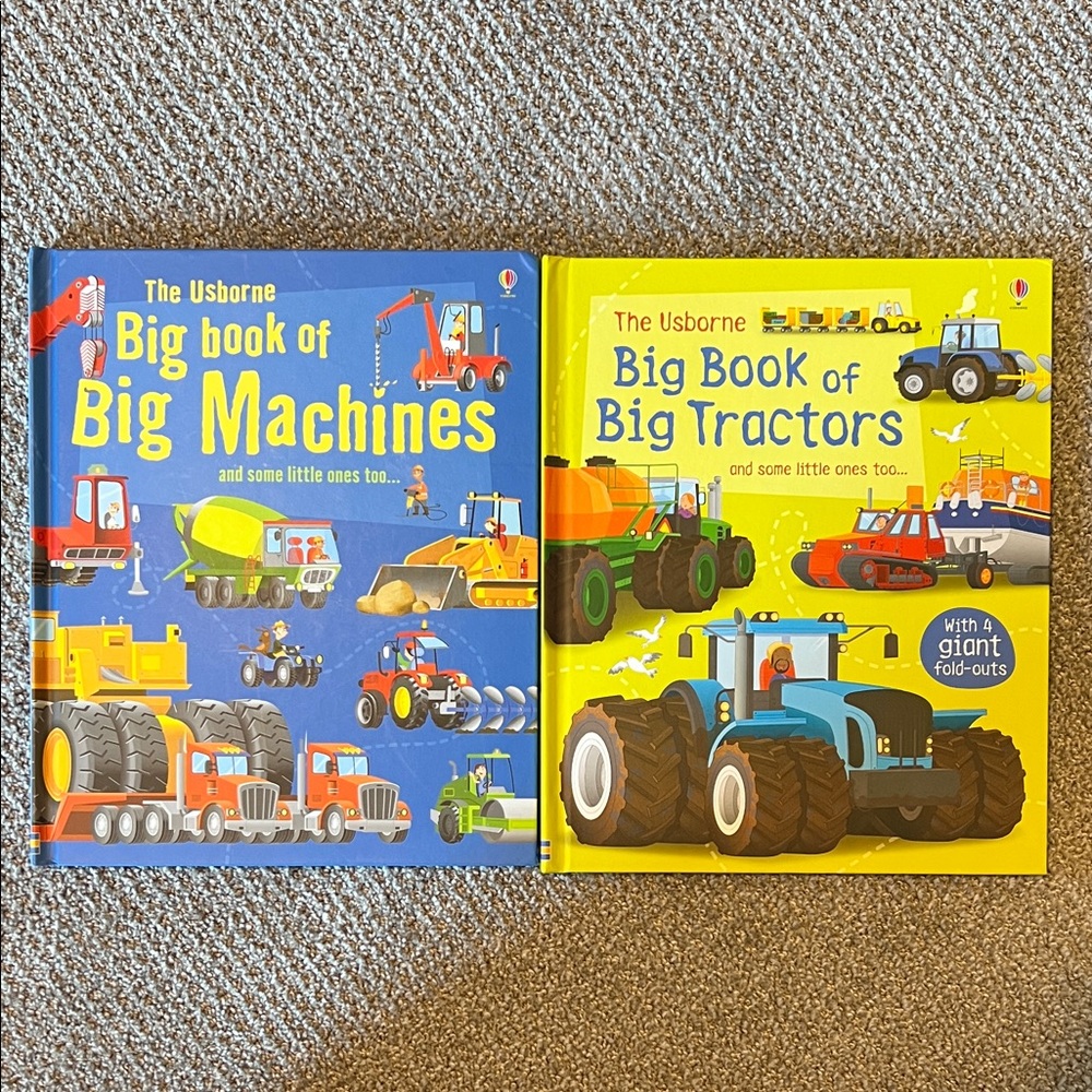 Usborne Book Bundle - Big Book of Big Machines and Tractors